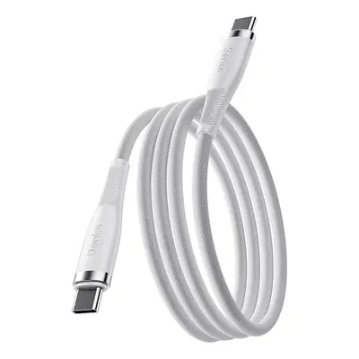 Datový kabel Benks D47 braided - typ C na typ C - PD 100W 1m bílý