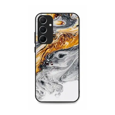 Kryt TopQ LUXURY Samsung A15 pevný Marble šedo-zlatý 128832