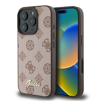 Originální zadní kryt GUESS hardcase Peony Script MagSafe GUHMP16XPGPYSW pro iPhone 16 Pro Max b