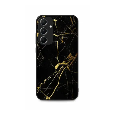 Kryt TopQ LUXURY Samsung A15 pevný Marble černo-zlatý 128822