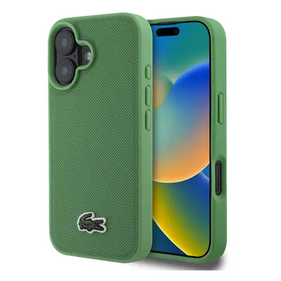 Zadní kryt Lacoste Iconic Petit Pique Woven Logo MagSafe pro iPhone 16 Plus Green