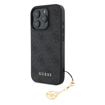 Zadní kryt Guess 4G Charm pro iPhone 16 Pro Tone on Tone Grey