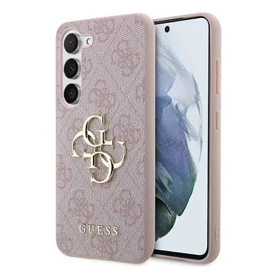 Guess PU 4G Metal Logo Zadní Kryt pro Samsung Galaxy A35 5G Pink