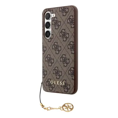 Guess 4G Charms Zadní Kryt pro Samsung Galaxy S23 Brown