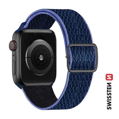 Řemínek Swissten pro Apple Watch nylonový 38 - 40 - 41 mm modro-fialový (se sponou)