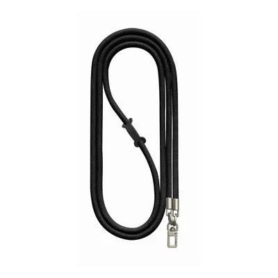 Luxusní šňůrka na mobil TopQ Royal Cord Silver černá 8 mm 128847