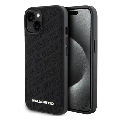 Karl Lagerfeld PU Quilted Pattern Zadní Kryt pro iPhone 15 Black