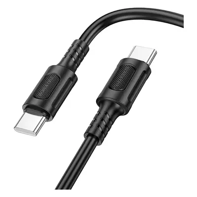 Datový kabel Borofone BX111 Feliz USB-C - USB-C 60W 3A 1 metr černý