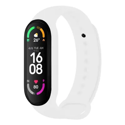 Silikonový řemínek FIXED Silicone Strap pro Xiaomi Band 7/ Mi Band 6/ Mi Band 5, bílý