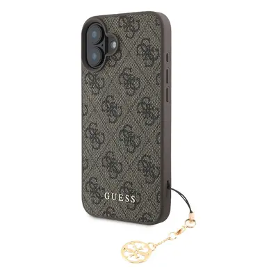 Zadní kryt Guess 4G Charm pro iPhone 16 Plus Tone on Tone Brown