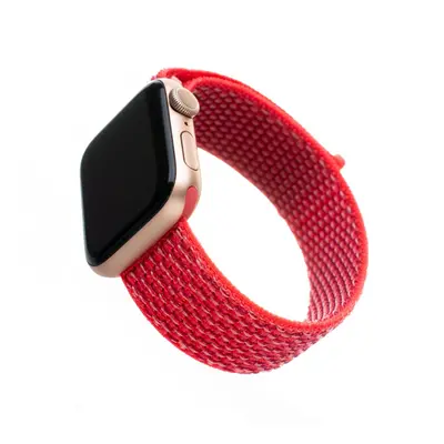 Nylonový řemínek FIXED Nylon Strap pro Apple Watch 38/40/41mm, tmavě růžový