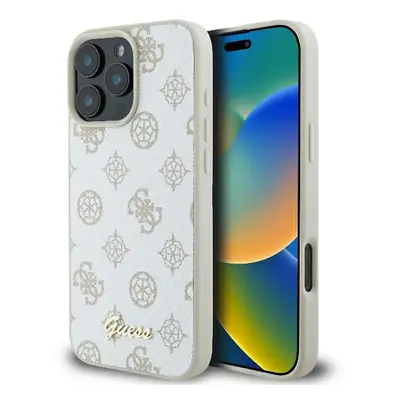 Originální zadní kryt GUESS hardcase Peony Script MagSafe GUHMP16XPGPYSH pro iPhone 16 Pro Max w