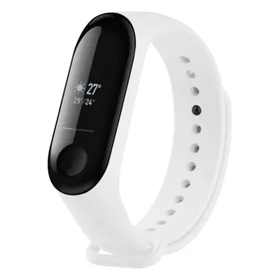 Silikonový řemínek FIXED Silicone Strap pro Xiaomi Mi Band 3/4, bílý