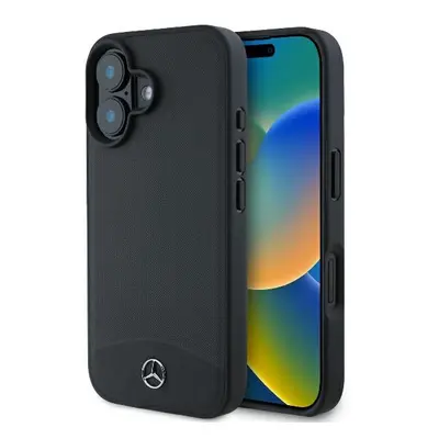 Originální zadní kryt MERCEDES hardcase Leather Urban MEHCP16MARMBK pro iPhone 16 Plus black