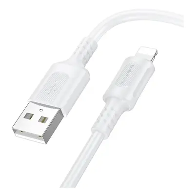 Datový kabel Borofone BX111 Feliz USB-A - Lightning 2,4A 1 metr bílý