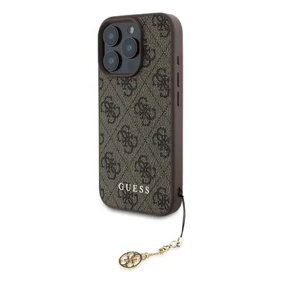 Zadní kryt Guess 4G Charm pro iPhone 16 Pro Tone on Tone Brown