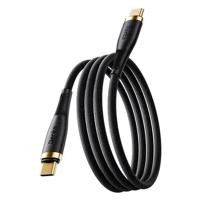 Datový kabel Benks D47 braided - typ C na typ C - PD 100W 1m černý