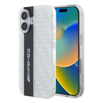 Zadní kryt AMG Carbon Pattern pro iPhone 16 White