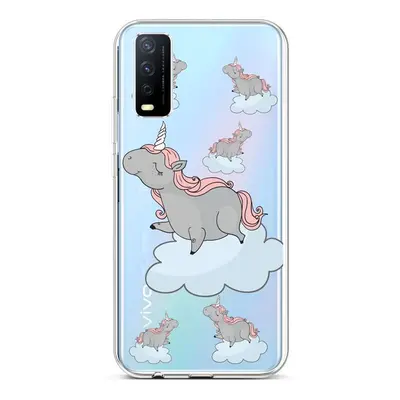 Kryt TopQ Vivo Y11s silikon Grey Unicorns 66603