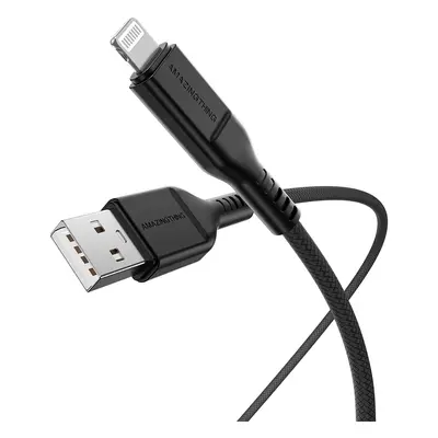 Datový kabel Amazing Thing Thunder Pro CLA110MTHBK MFI USB-A - Lightning 3,2A 1,1m černý