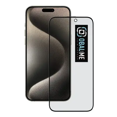 OBAL:ME Privacy 5D Tvrzené Sklo pro Apple iPhone 15 Pro Max Black