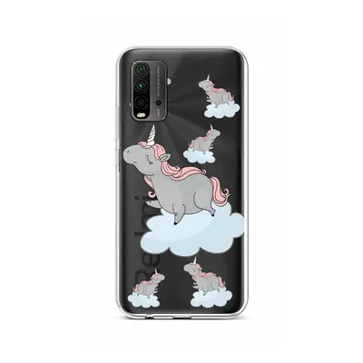 Kryt TopQ Xiaomi Redmi 9T silikon Grey Unicorns 65463