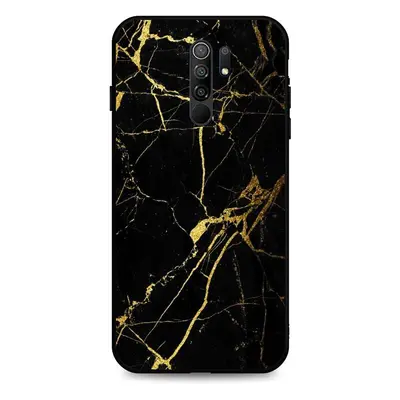 Kryt TopQ LUXURY Xiaomi Redmi 9 pevný Marble černo-zlatý 51003