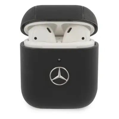 Mercedes Kožené Pouzdro pro AirPods 1/2 Black