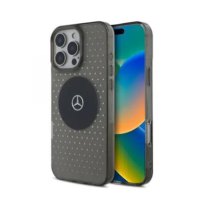 Zadní kryt Mercedes PC-TPU Star Pattern MagSafe pro iPhone 16 Pro Black