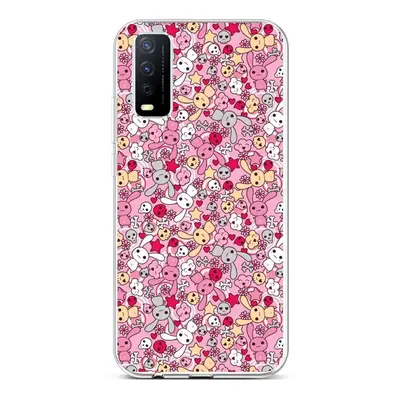 Kryt TopQ Vivo Y11s silikon Pink Bunnies 66570