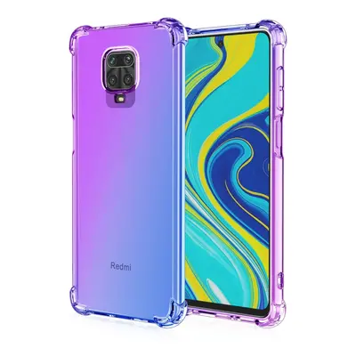 Kryt TopQ Xiaomi Redmi Note 9 Pro silikon Shock duhový fialovo-modrý 50165