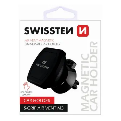 Držák do auta na větrací mřížku Swissten S-Grip M3 černý 28303