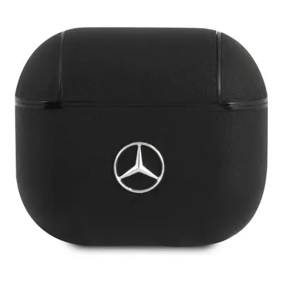 Mercedes Kožené Pouzdro pro AirPods 3 Black