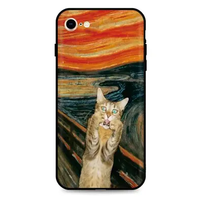 Kryt TopQ iPhone SE 2020 silikon Scared Cat 49298