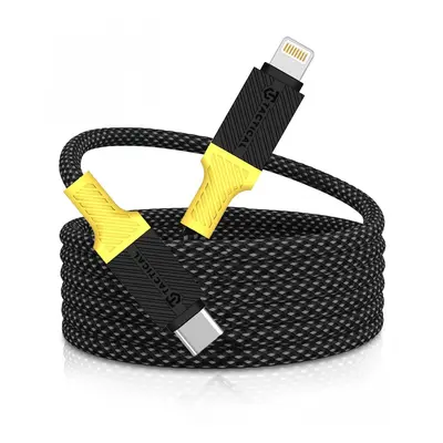 Datový kabel Tactical MagRope USB-C - Lightning 1m Black-Yellow