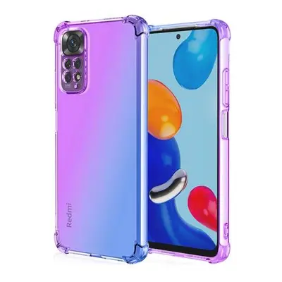 Kryt TopQ Xiaomi Redmi Note 11 silikon Shock duhový fialovo-modrý 71799