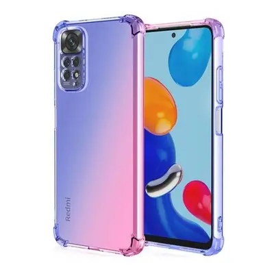 Kryt TopQ Xiaomi Redmi Note 11 silikon Shock duhový modro-růžový 71802