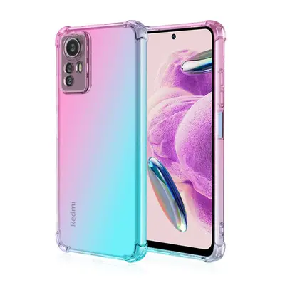 Kryt TopQ Xiaomi Redmi Note 12S Shock duhový mentolovo-růžový 99836