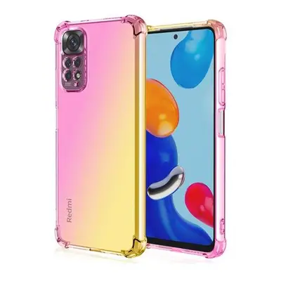 Kryt TopQ Xiaomi Redmi Note 11 silikon Shock duhový růžovo-žlutý 71797