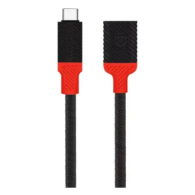 Adaptér Tactical Pin4Fun USB-C-Lightning 0,1m Black-Red