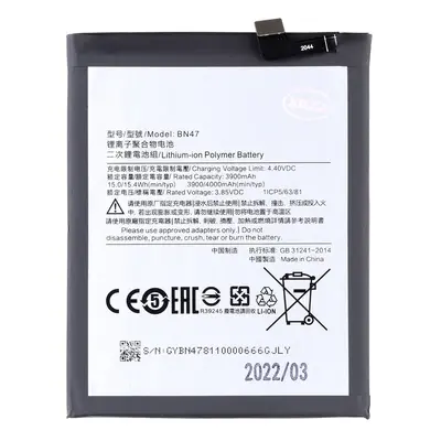 BN47 Xiaomi Baterie 3900mAh (OEM)