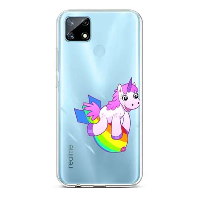 Kryt TopQ Realme 7i silikon Flying Unicorn 62547