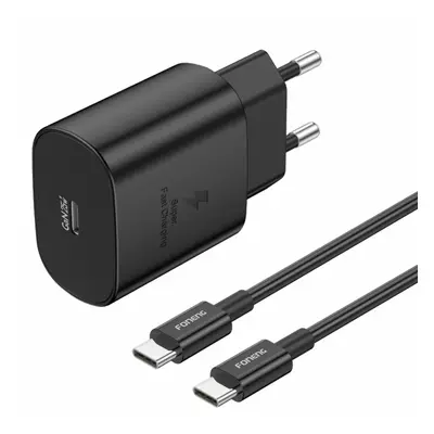 Rychlonabíječka Foneng EU51 GaN vč. USB-C datového kabelu 25W černá