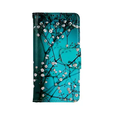 Pouzdro TopQ Huawei P30 Lite knížkové Modré s květy 41435