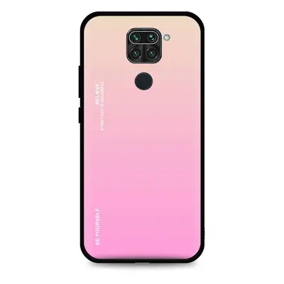 Kryt TopQ LUXURY Xiaomi Redmi Note 9 pevný duhový meruňkový 49997