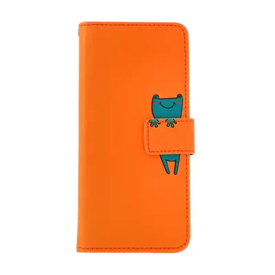 Pouzdro TopQ Xiaomi Redmi Note 13 Pro knížkové oranžové s žabkou 131056