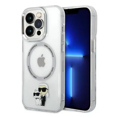 Karl Lagerfeld IML Karl and Choupette NFT MagSafe Zadní Kryt pro iPhone 15 Pro Max Transparent