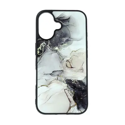 Kryt TopQ Marble iPhone 16 pevný Smoky Cream 132167