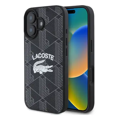 Zadní kryt Lacoste Blend Monogram MagSafe pro iPhone 16 Black