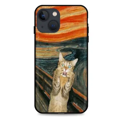 Kryt TopQ iPhone 13 silikon Scared Cat 64894